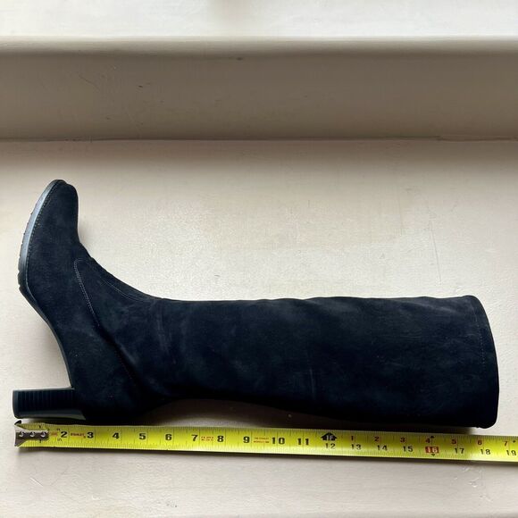 Peter Kaiser Black Suede Stretch Heeled Tall Pull On Boots UK 6.5 US 9 - Picture 14 of 16